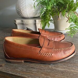Cole Haan Mens Grand Pinch Penny Loafer Leather Slip On Shoes Tan Brown 8M